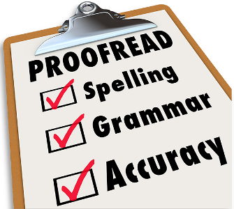 proofreading and editing